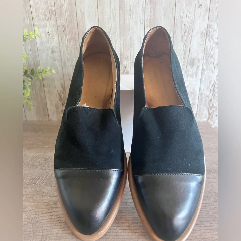 Jonak Paris Leather and Suede Loafers Size 8